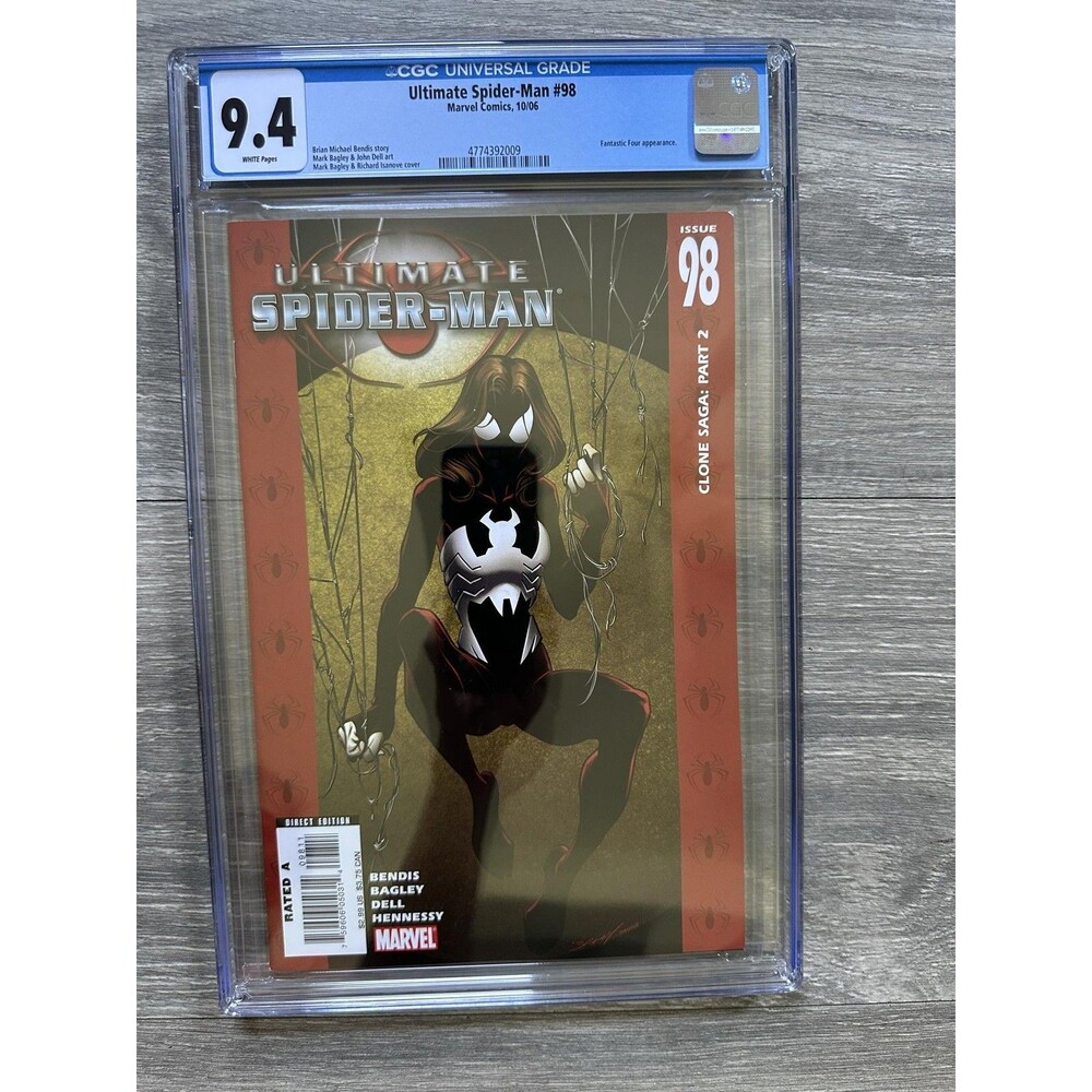 Marvel Ultimate Spider-Man #98 CGC 9.4 White Pages Single Issue Bendis Bagley